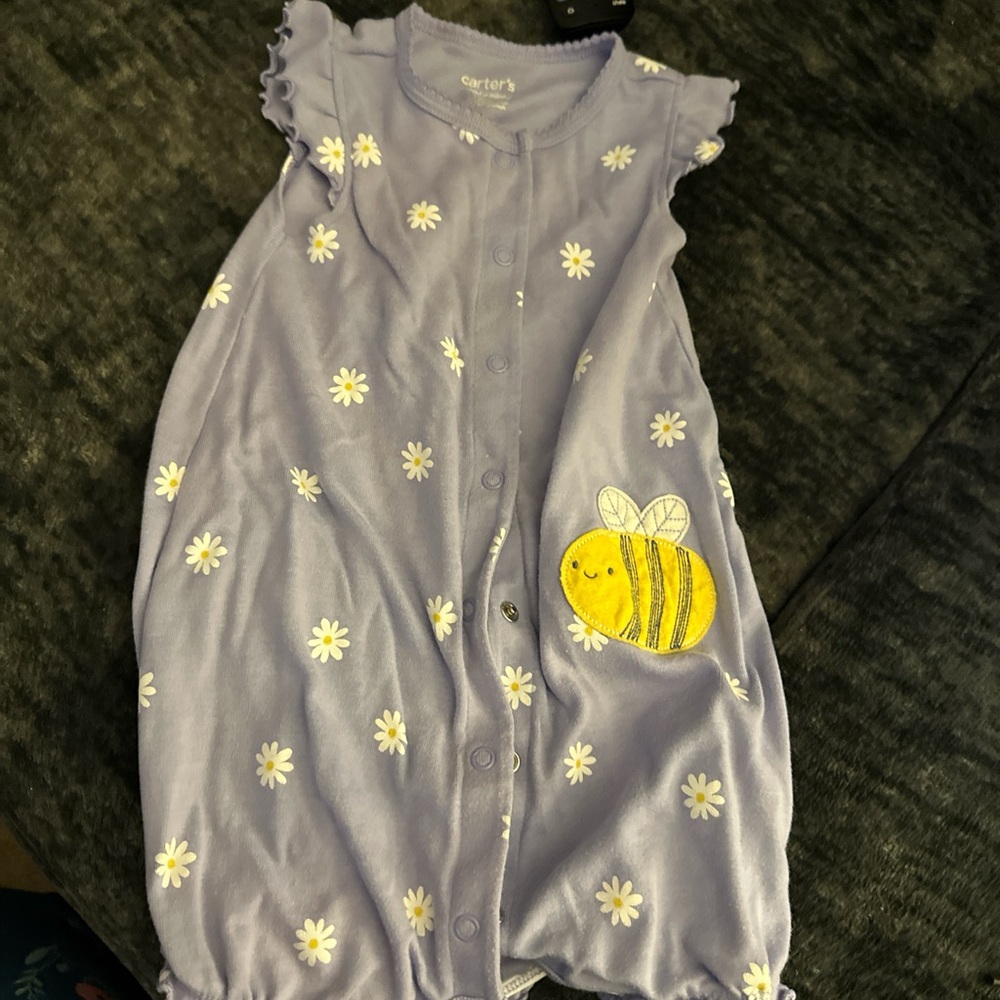 Carter's Purple and Yellow Sleep Sacks with Bee Design